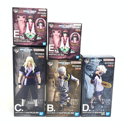 【中古美品】 BANDAI 一番くじ HUNTER×HUNTER B/C/D/E賞 ゼノ/シルバ/キルア/ナニカ ゾルディック フィギュア 計５点セット 051-260702-mo-01-fur 万代Net店