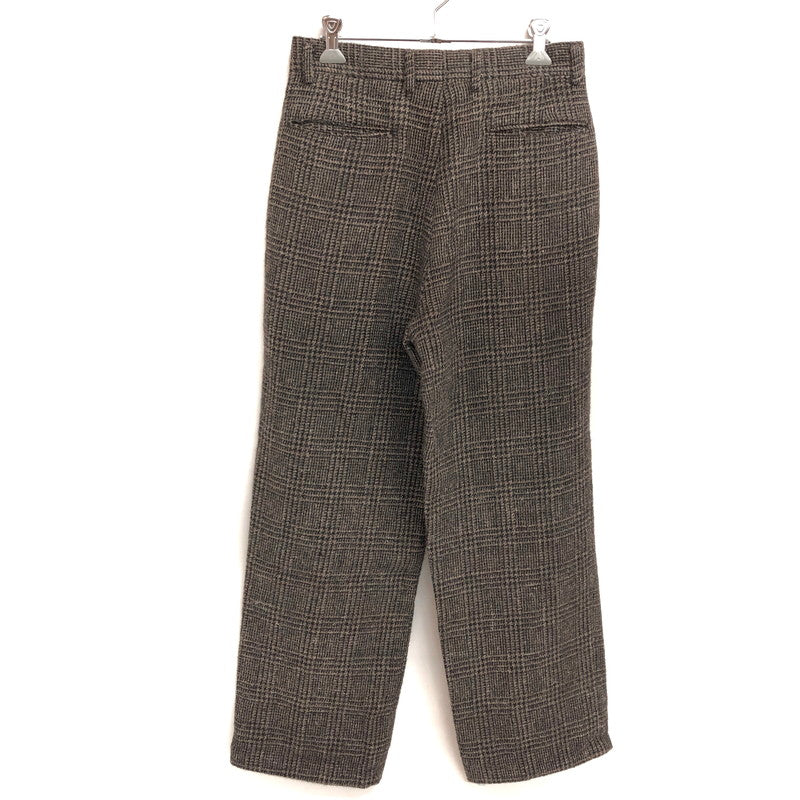 【中古品】【メンズ】 JUN MEN ジュンメン VINTAGE MODE WOOL CHECK PANTS チェック パンツ ボトムス 古着 ヴィンテージ 157-260428-rs-06-fur サイズ：74 カラー：ブラウン系 万代Net店