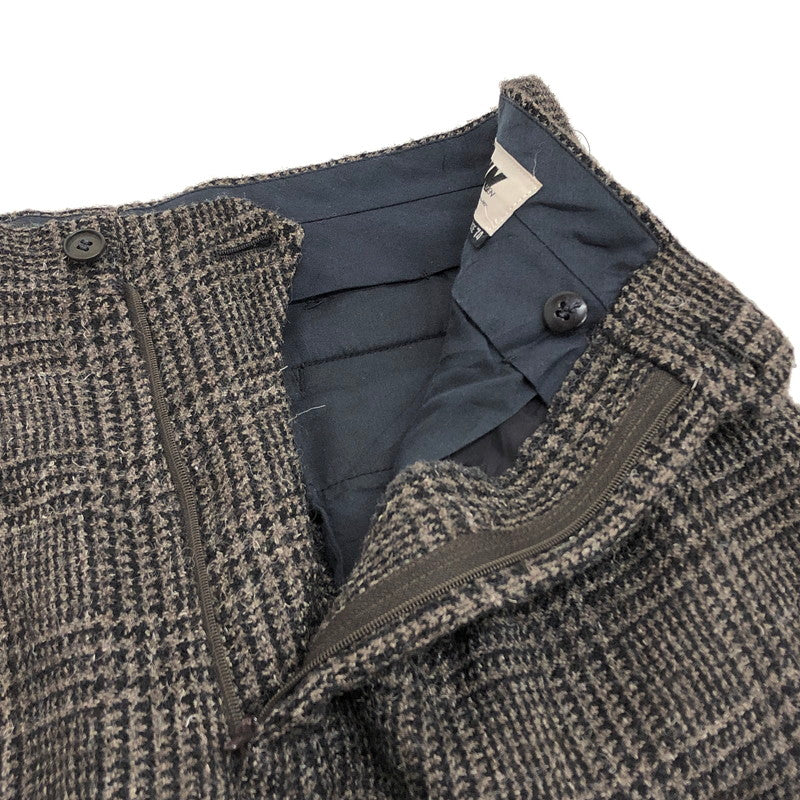 【中古品】【メンズ】 JUN MEN ジュンメン VINTAGE MODE WOOL CHECK PANTS チェック パンツ ボトムス 古着 ヴィンテージ 157-260428-rs-06-fur サイズ：74 カラー：ブラウン系 万代Net店