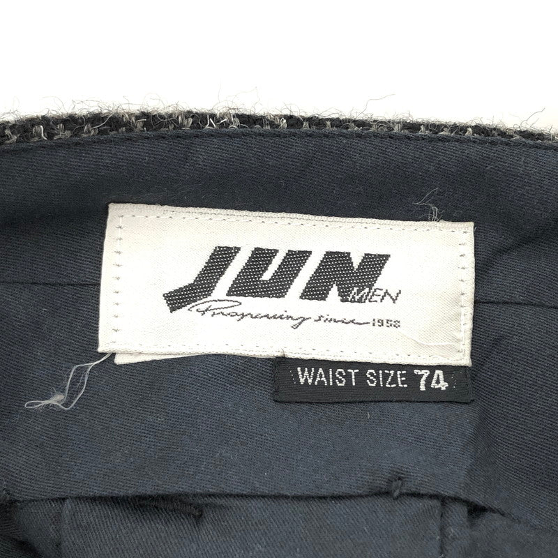 【中古品】【メンズ】 JUN MEN ジュンメン VINTAGE MODE WOOL CHECK PANTS チェック パンツ ボトムス 古着 ヴィンテージ 157-260428-rs-06-fur サイズ：74 カラー：ブラウン系 万代Net店