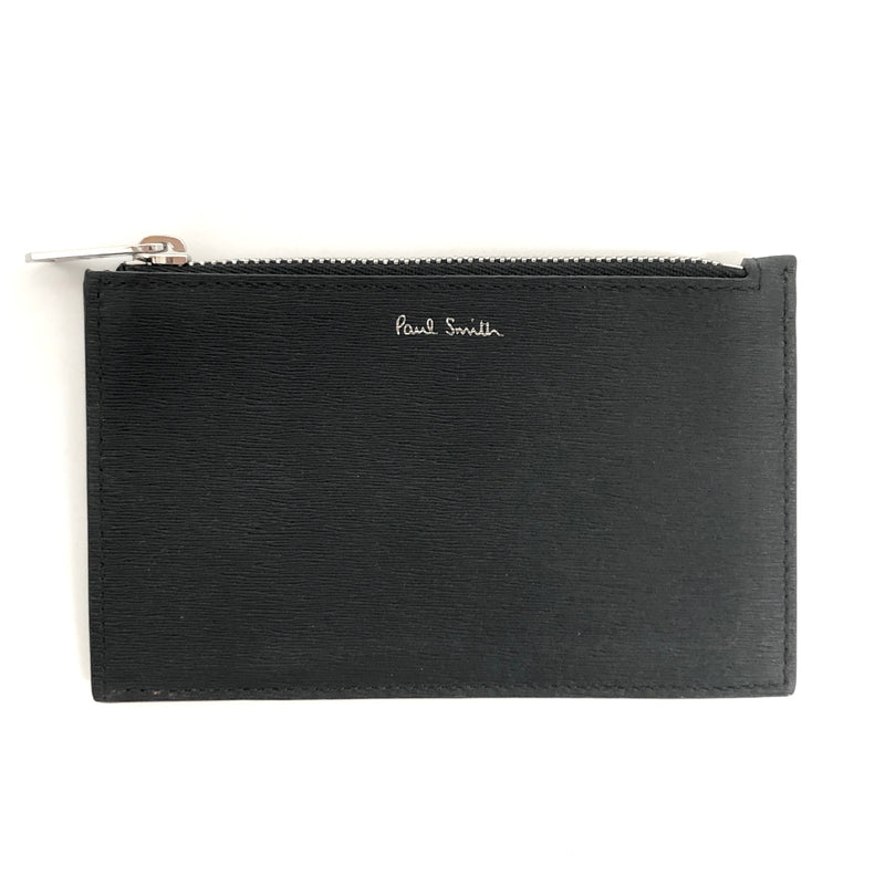 【中古美品】【メンズ/レディース】 PAUL SMITH ポール・スミス WALLET POUCH STRAW M1A-6136-ASTRGS コインケース ウォレットポーチ 小銭入れ カード入れ 200-260721-rs-01-fur カラー：ブラック/コーラル/グレー 万代Net店
