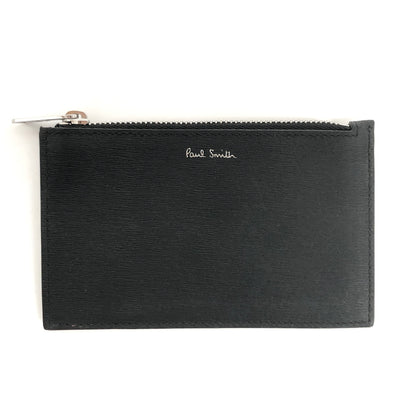 【中古美品】【メンズ/レディース】 PAUL SMITH ポール・スミス WALLET POUCH STRAW M1A-6136-ASTRGS コインケース ウォレットポーチ 小銭入れ カード入れ 200-260721-rs-01-fur カラー：ブラック/コーラル/グレー 万代Net店