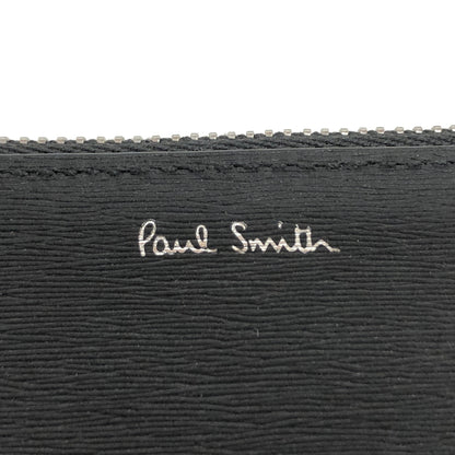 【中古美品】【メンズ/レディース】 PAUL SMITH ポール・スミス WALLET POUCH STRAW M1A-6136-ASTRGS コインケース ウォレットポーチ 小銭入れ カード入れ 200-260721-rs-01-fur カラー：ブラック/コーラル/グレー 万代Net店