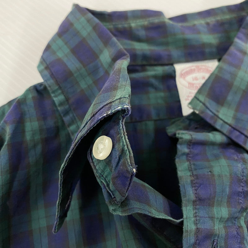 【中古品】【メンズ】 Brooks Brothers ブルックスブラザーズ 90’s MAKERS LS SHIRT 90年代 メイカーズ ロングスリーブ シャツ 長袖 トップス 145-251124-yo-17-tei サイズ：16-R カラー：ブルー/グリーン 万代Net店