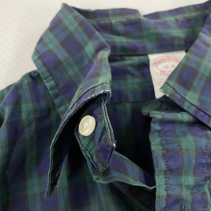 【中古品】【メンズ】 Brooks Brothers ブルックスブラザーズ 90’s MAKERS LS SHIRT 90年代 メイカーズ ロングスリーブ シャツ 長袖 トップス 145-251124-yo-17-tei サイズ：16-R カラー：ブルー/グリーン 万代Net店