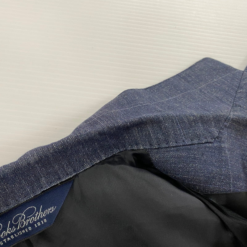 【中古品】【メンズ】 BROOKS BROTHERS ブルックスブラザーズ TAILORED JACKET テーラード ジャケット アウター 三角タグ 145-260821-SH-20-hon サイズ：38SHT 32W カラー：スモーキーネイビー(グレー/ネイビー系) 万代Net店
