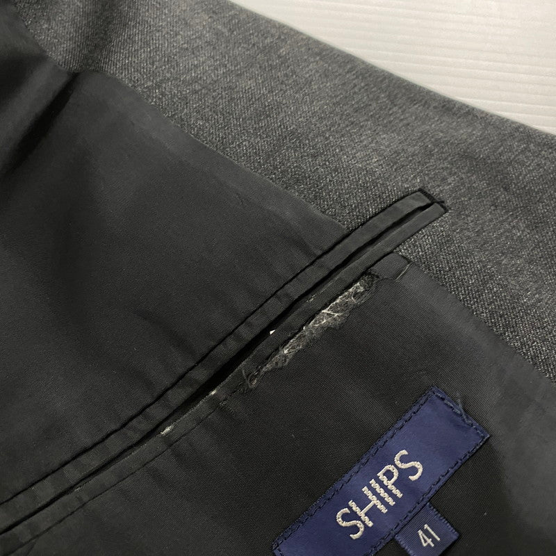 【中古品】【メンズ】 SHIPS シップス SET UP SUIT 11-772904-3 セットアップ スーツ ジャケット パンツ 147-251124-yo-19-tei サイズ：41/33 カラー：グレー 万代Net店