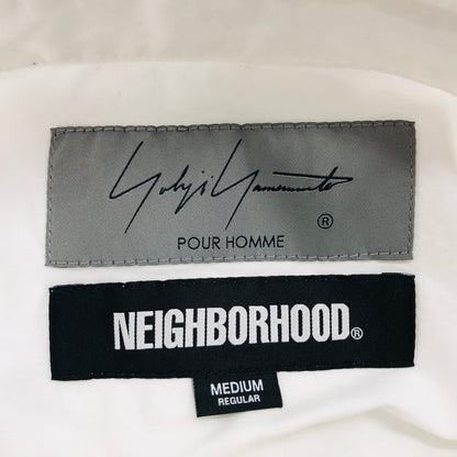 【中古美品】【メンズ】 NEIGHBORHOOD ネイバーフッド × YOHJI YAMAMOTO 242BEYYN-SHM01S ヨウジヤマモト プリント シャツ 長袖 トップス 140-250518-hn-01-fur サイズ：M カラー：ホワイト 万代Net店