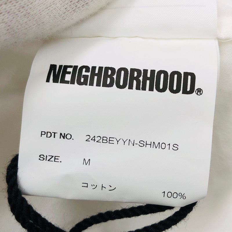 【中古美品】【メンズ】 NEIGHBORHOOD ネイバーフッド × YOHJI YAMAMOTO 242BEYYN-SHM01S ヨウジヤマモト プリント シャツ 長袖 トップス 140-250518-hn-01-fur サイズ：M カラー：ホワイト 万代Net店