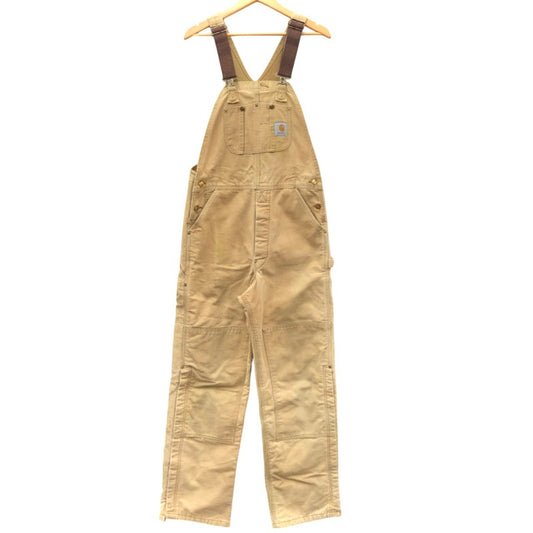 【ジャンク品】【メンズ】 Carhartt カーハート ダック地 オーバーオール ボトムス オールインワン ワークパンツ ワークウェア 古着 145-250818-rs-05-fur サイズ：不明 カラー：ベージュ 万代Net店