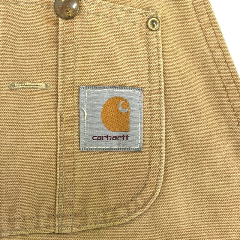【ジャンク品】【メンズ】 Carhartt カーハート ダック地 オーバーオール ボトムス オールインワン ワークパンツ ワークウェア 古着 145-250818-rs-05-fur サイズ：不明 カラー：ベージュ 万代Net店