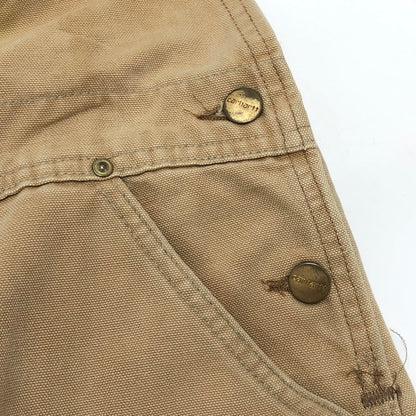 【ジャンク品】【メンズ】 Carhartt カーハート ダック地 オーバーオール ボトムス オールインワン ワークパンツ ワークウェア 古着 145-250818-rs-05-fur サイズ：不明 カラー：ベージュ 万代Net店