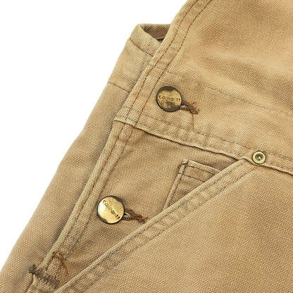 【ジャンク品】【メンズ】 Carhartt カーハート ダック地 オーバーオール ボトムス オールインワン ワークパンツ ワークウェア 古着 145-250818-rs-05-fur サイズ：不明 カラー：ベージュ 万代Net店