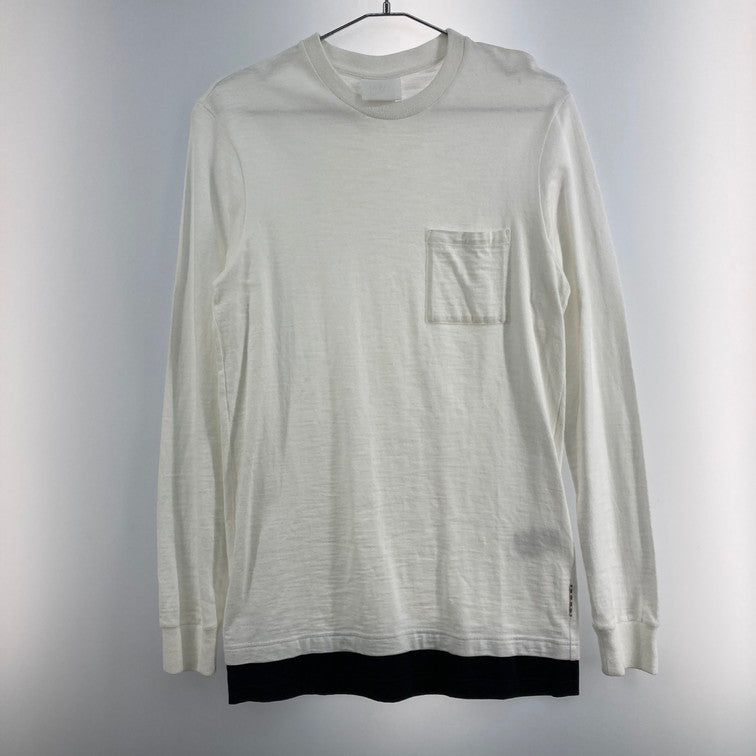 【中古品】【メンズ】 NIKE ナイキ HO150410POV 822676-100 長袖Ｔシャツ 148-260118-WA-07-iwa サイズ：S カラー：ホワイト ブラック 万代Net店