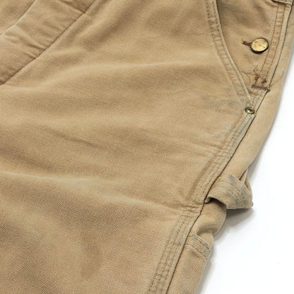 【ジャンク品】【メンズ】 Carhartt カーハート ダック地 オーバーオール ボトムス オールインワン ワークパンツ ワークウェア 古着 145-250818-rs-05-fur サイズ：不明 カラー：ベージュ 万代Net店