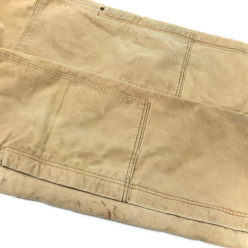 【ジャンク品】【メンズ】 Carhartt カーハート ダック地 オーバーオール ボトムス オールインワン ワークパンツ ワークウェア 古着 145-250818-rs-05-fur サイズ：不明 カラー：ベージュ 万代Net店