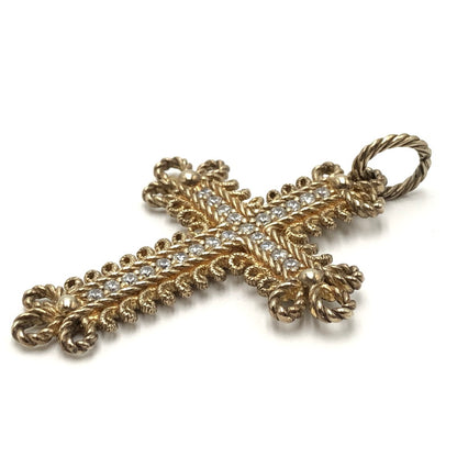 【中古品】【メンズ/レディース】 Justin Davis ジャスティンデイビス GYPSY CROSS SPJ849 ジプシー クロス ペンダントトップ 925 アクセサリー 192-240508-rs-04-fur カラー：ゴールド 万代Net店