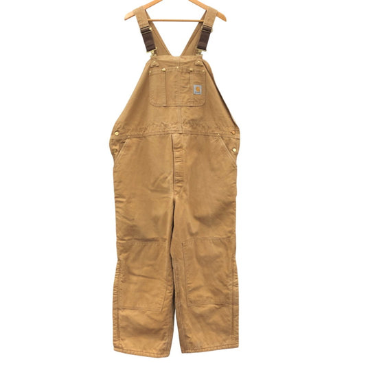 【現状渡し品】【メンズ】 Carhartt カーハート ダック地 オーバーオール ボトムス オールインワン ワークパンツ ワークウェア 古着 157-251016-rs-07-fur カラー：キャメル系 万代Net店