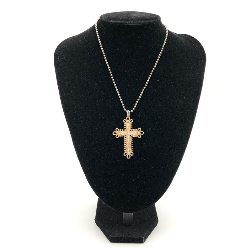 【中古品】【メンズ/レディース】 Justin Davis ジャスティンデイビス GYPSY CROSS SPJ849 ジプシー クロス ペンダントトップ 925 アクセサリー 192-240508-rs-04-fur カラー：ゴールド 万代Net店