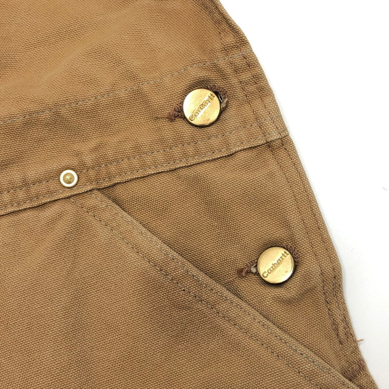【現状渡し品】【メンズ】 Carhartt カーハート ダック地 オーバーオール ボトムス オールインワン ワークパンツ ワークウェア 古着 157-251016-rs-07-fur カラー：キャメル系 万代Net店