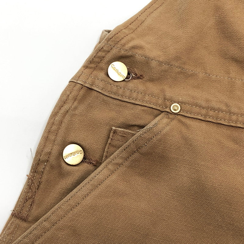 【現状渡し品】【メンズ】 Carhartt カーハート ダック地 オーバーオール ボトムス オールインワン ワークパンツ ワークウェア 古着 157-251016-rs-07-fur カラー：キャメル系 万代Net店
