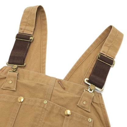 【現状渡し品】【メンズ】 Carhartt カーハート ダック地 オーバーオール ボトムス オールインワン ワークパンツ ワークウェア 古着 157-251016-rs-07-fur カラー：キャメル系 万代Net店