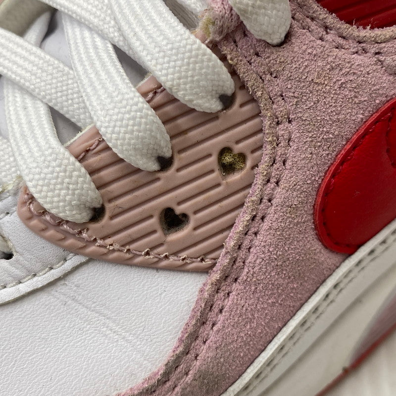 【中古品】【レディース】 NIKE ナイキ DD8029-100 WOMEN'S AIR MAX 90 VALENTINE'S DAY ウィメンズ エア マックス 90 スニーカー バレンタインデー 靴 166-261018-kh-11-izu サイズ：23.5 カラー：WHITE/UNIVERSITY RED-TULIP PINK-WHITE 万代Net店