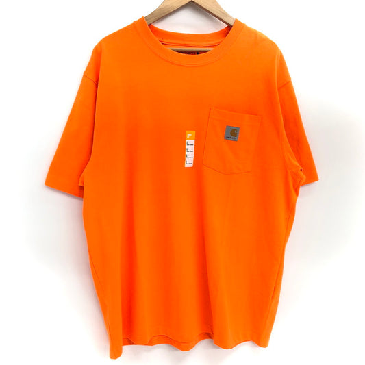 【中古品】【メンズ】 Carhartt カーハート Loose Fit Heavyweight Short-Sleeve Pocket T-Shirt K87 半袖 Tシャツ トップス 150-260203-rs-06-fur サイズ：L カラー：オレンジ 万代Net店