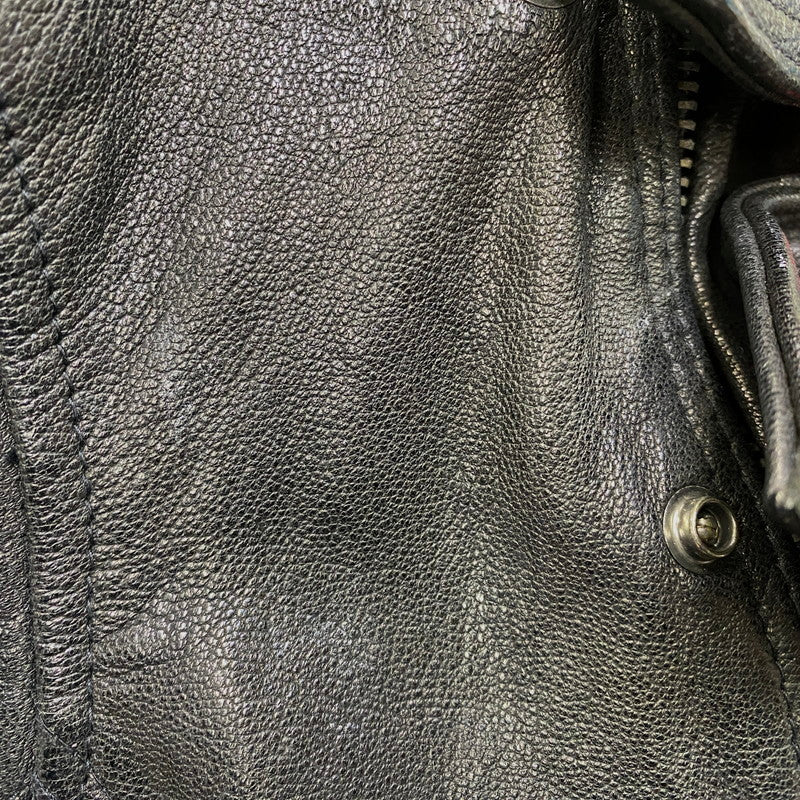 【中古品】【メンズ】 JACK ROSE ジャックローズ 290703J LEATHER DOUBLE RIDER JACKET レザー ダブル ライダース ジャケット アウター 145-261019-cs-09-izu サイズ：4 カラー：ブラック 万代Net店