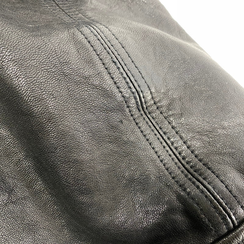 【中古品】【メンズ】 JACK ROSE ジャックローズ 290703J LEATHER DOUBLE RIDER JACKET レザー ダブル ライダース ジャケット アウター 145-261019-cs-09-izu サイズ：4 カラー：ブラック 万代Net店
