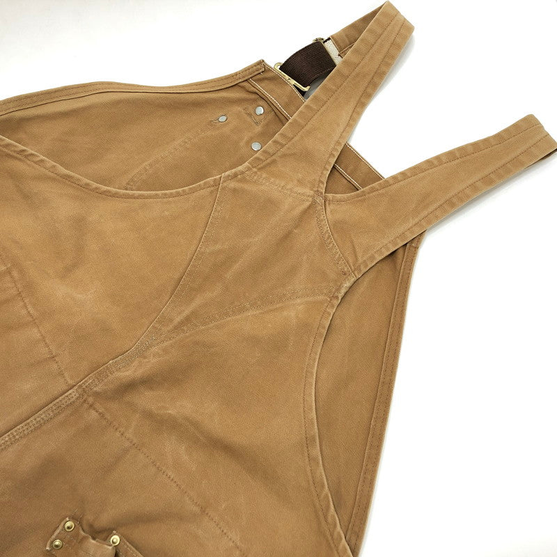 【現状渡し品】【メンズ】 Carhartt カーハート ダック地 オーバーオール ボトムス オールインワン ワークパンツ ワークウェア 古着 157-251016-rs-07-fur カラー：キャメル系 万代Net店