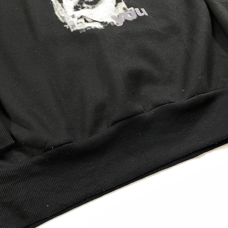 【中古品】【メンズ】 UNKNOWN WHY MEN ARE SCARED OF YOU PRINT SWEAT プリント スウェット 長袖 トップス トレーナー 147-251125-yo-17-tei サイズ：L カラー：ブラック 万代Net店