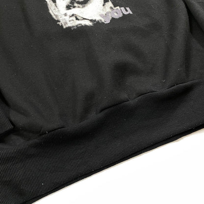 【中古品】【メンズ】 UNKNOWN WHY MEN ARE SCARED OF YOU PRINT SWEAT プリント スウェット 長袖 トップス トレーナー 147-251125-yo-17-tei サイズ：L カラー：ブラック 万代Net店