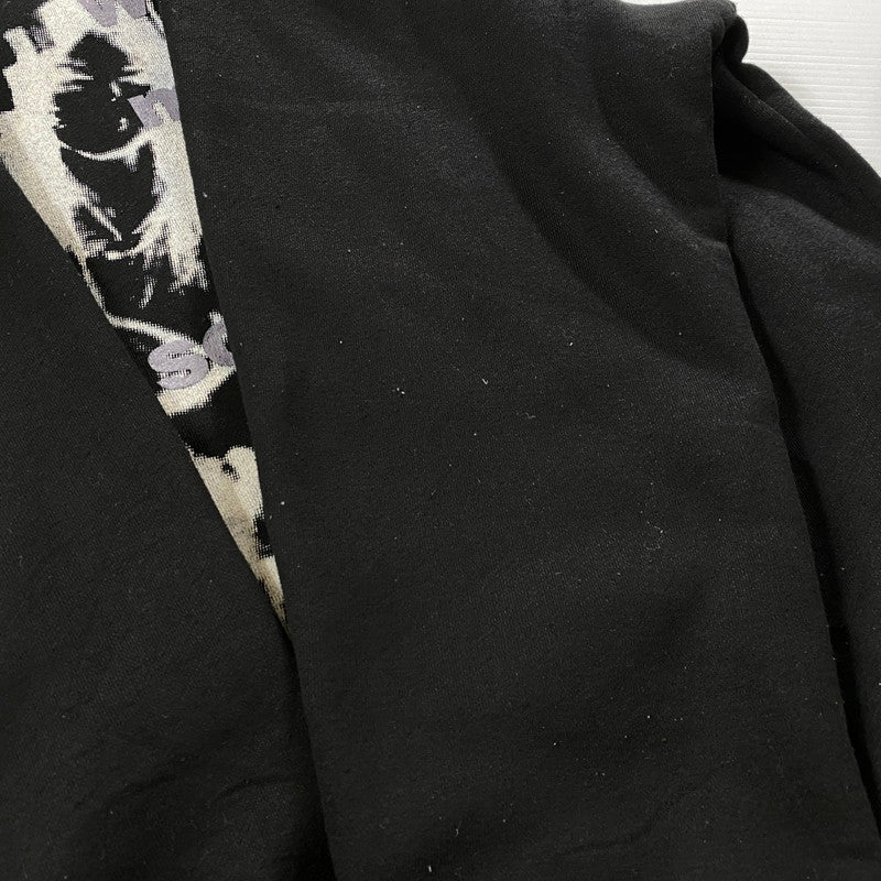 【中古品】【メンズ】 UNKNOWN WHY MEN ARE SCARED OF YOU PRINT SWEAT プリント スウェット 長袖 トップス トレーナー 147-251125-yo-17-tei サイズ：L カラー：ブラック 万代Net店