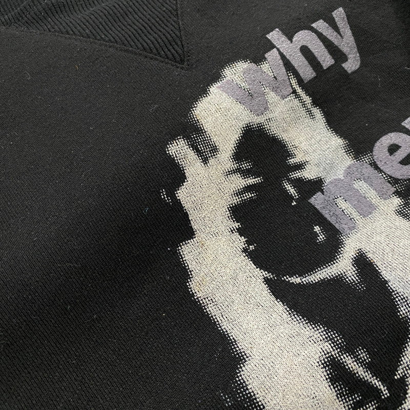 【中古品】【メンズ】 UNKNOWN WHY MEN ARE SCARED OF YOU PRINT SWEAT プリント スウェット 長袖 トップス トレーナー 147-251125-yo-17-tei サイズ：L カラー：ブラック 万代Net店