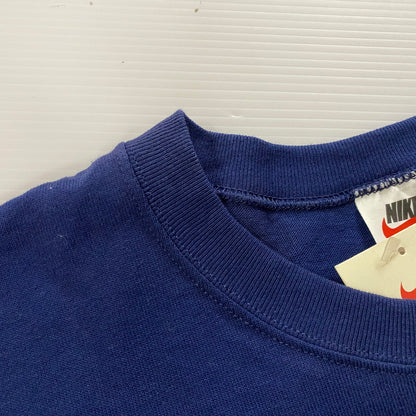 【中古品】【メンズ】 NIKE ナイキ 90's PRINT LOGO SLEEVELESS TEE 670458 90年代 プリント ロゴ スリーブレス Tシャツ ノースリーブ 148-251125-yo-18-tei サイズ：L カラー：ネイビー 万代Net店