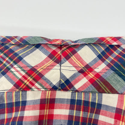 【中古品】【メンズ】 BROOKS BROTHERS ブルックスブラザーズ 90's COTTON CHECK GOWN 90年代 コットン チェックガウン ライトアウター 長袖 トップス USA製 147-260816-kk-04-hon サイズ：XL カラー：レッド 万代Net店