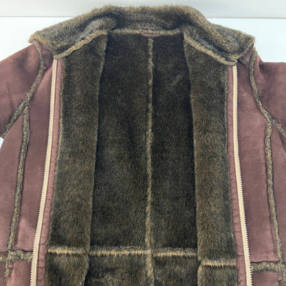 【中古品】【メンズ】 TORNADO MART トルネードマート FAKE LEATHER MOUTON COAT TBL-1529-2 フェイク レザー ムートン コート アウター 147-260816-kk-17-hon サイズ：L カラー：ブラウン 万代Net店