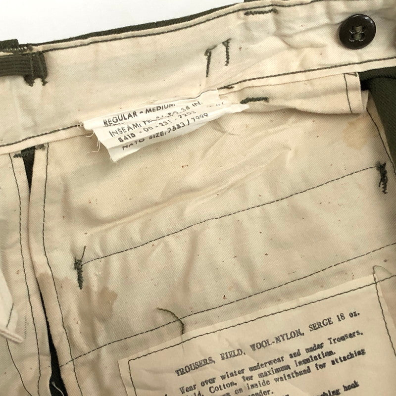 【現状渡し品】【メンズ】 US.ARMY ユーエスアーミー M-51 WOOL TROUSERS 8415-00-231-7203 パンツ ボトムス 古着 ヴィンテージ 157-260430-rs-04-fur サイズ：M カラー：カーキ・オリーブ系 万代Net店