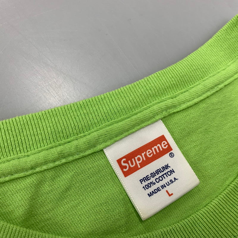 【中古品】【メンズ】 SUPREME シュプリーム×ANTIHERO アンタイヒーロー 14SS LONG SLEEVE LOGO TEE ロング スリーブ ロゴ Tシャツ トップス 長袖 149-260926-cs-09-izu サイズ：L カラー：ライムグリーン 万代Net店