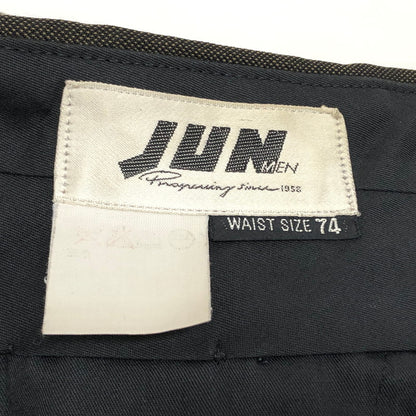 【中古品】【メンズ】 JUN MEN ジュンメン CELINO MODEL SLACKS スラックス パンツ ボトムス 古着 ヴィンテージ 157-260430-rs-09-fur サイズ：74 カラー：オリーブ系 万代Net店