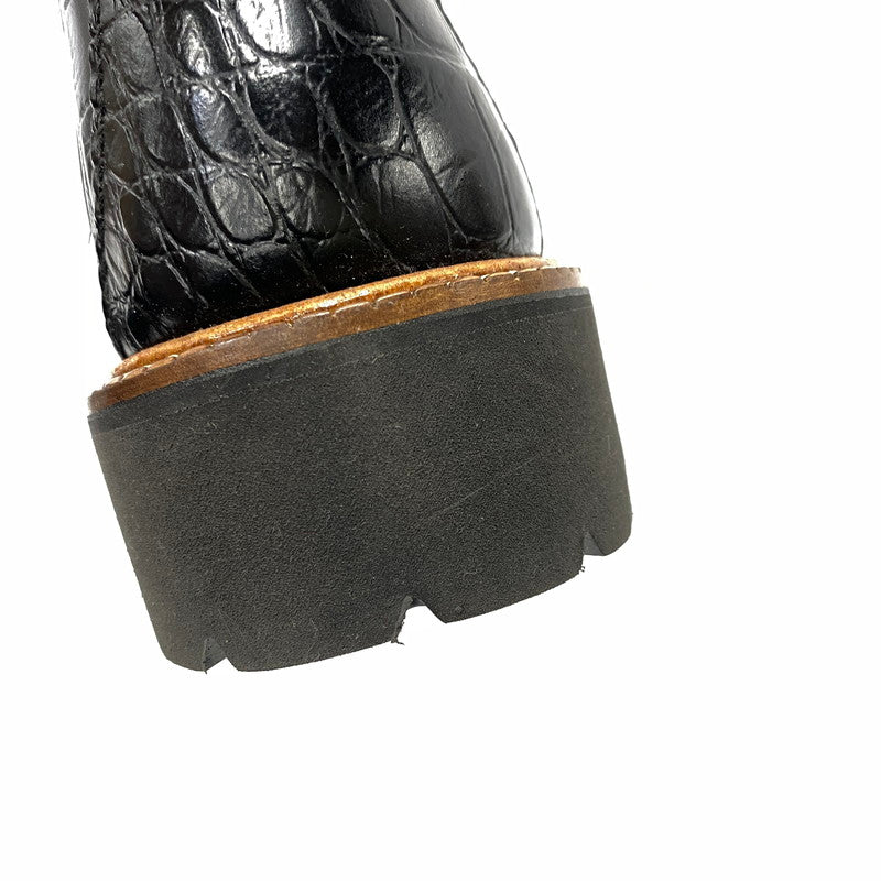 【中古品】【メンズ】 GH BASS ジーエイチバス BAX2K969 CROC CHELSEA BOOT クロコ チェルシー ブーツ シューズ 靴 164-260831-cs-11-izu サイズ：9 カラー：ブラック 万代Net店