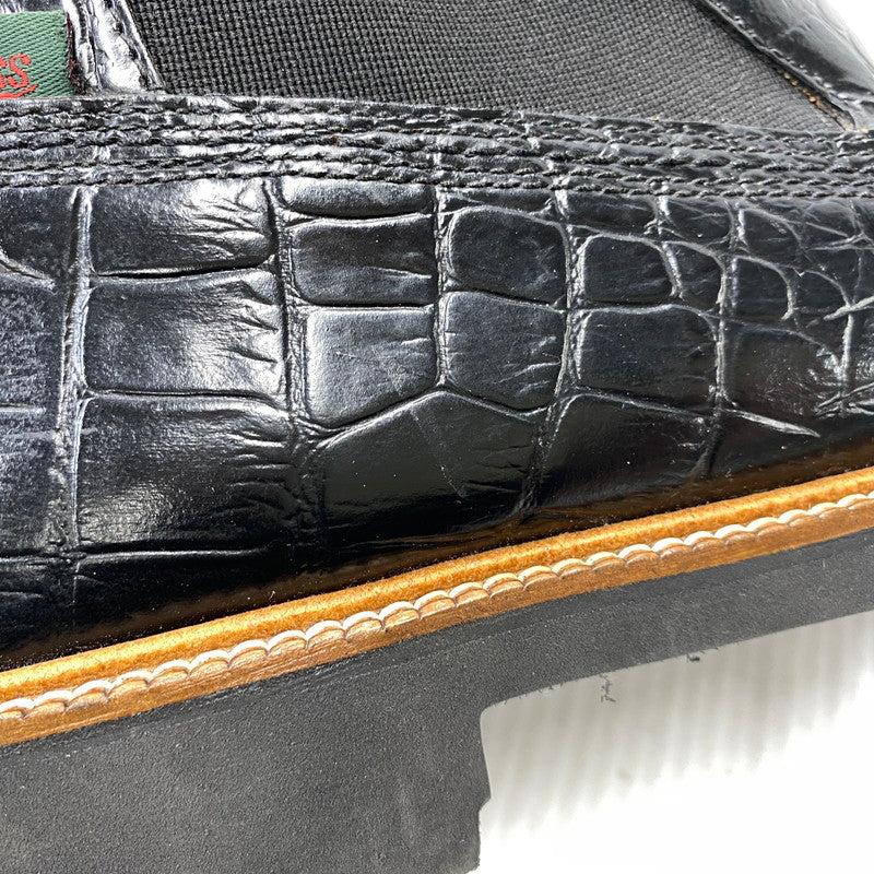 【中古品】【メンズ】 GH BASS ジーエイチバス BAX2K969 CROC CHELSEA BOOT クロコ チェルシー ブーツ シューズ 靴 164-260831-cs-11-izu サイズ：9 カラー：ブラック 万代Net店