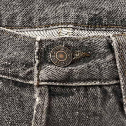 【中古品】【メンズ】 LEVI'S リーバイス BLACK DENIM PANTS 501-0658 刻印653 ブラックデニムパンツ ストレート ボトムス 古着 ヴィンテージ 157-260501-rs-02-fur サイズ：W30 L34 カラー：ブラックインディゴ系 万代Net店