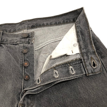 【中古品】【メンズ】 LEVI'S リーバイス BLACK DENIM PANTS 501-0658 刻印653 ブラックデニムパンツ ストレート ボトムス 古着 ヴィンテージ 157-260501-rs-02-fur サイズ：W30 L34 カラー：ブラックインディゴ系 万代Net店