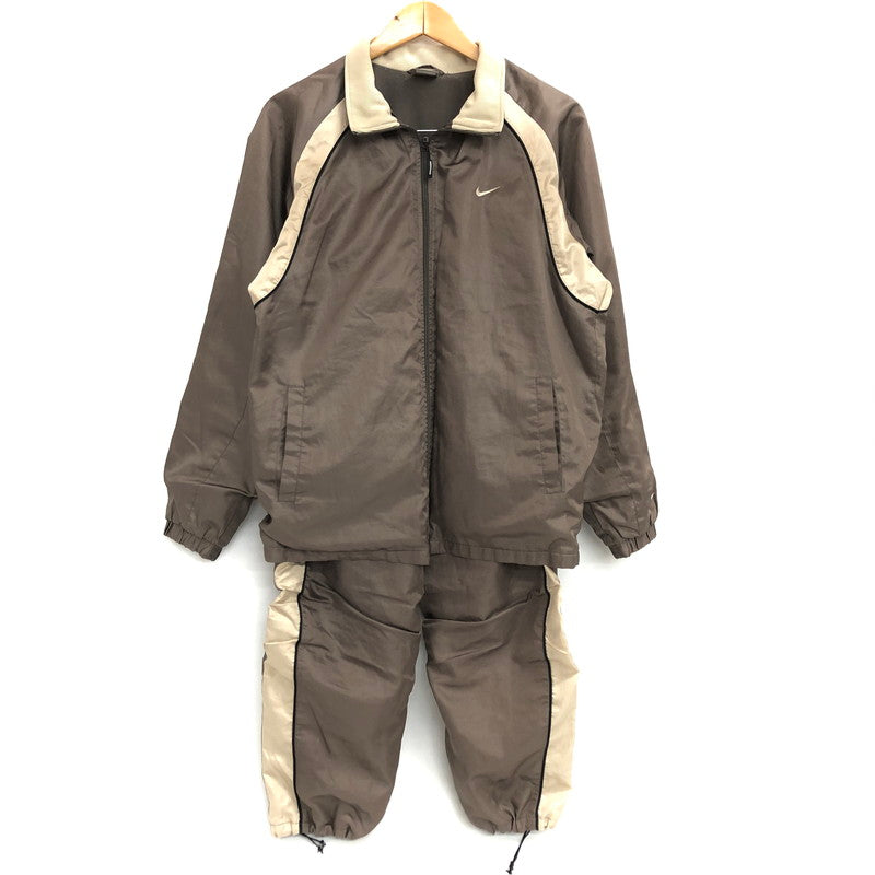【ジャンク品】【メンズ】 NIKE ナイキ セットアップ トラックジャケット トラックパンツ ジャージ 2点セット 古着 スポーツ系 ヴィンテージ系 148-250822-rs-02-fur サイズ：M カラー：ブラウン 万代Net店