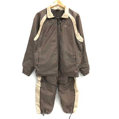 【ジャンク品】【メンズ】 NIKE ナイキ セットアップ トラックジャケット トラックパンツ ジャージ 2点セット 古着 スポーツ系 ヴィンテージ系 148-250822-rs-02-fur サイズ：M カラー：ブラウン 万代Net店