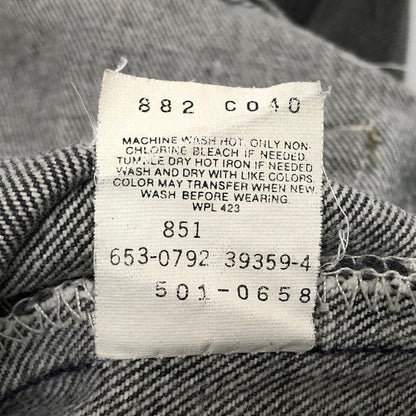 【中古品】【メンズ】 LEVI'S リーバイス BLACK DENIM PANTS 501-0658 刻印653 ブラックデニムパンツ ストレート ボトムス 古着 ヴィンテージ 157-260501-rs-02-fur サイズ：W30 L34 カラー：ブラックインディゴ系 万代Net店