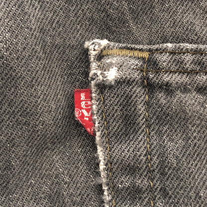 【中古品】【メンズ】 LEVI'S リーバイス BLACK DENIM PANTS 501-0658 刻印653 ブラックデニムパンツ ストレート ボトムス 古着 ヴィンテージ 157-260501-rs-02-fur サイズ：W30 L34 カラー：ブラックインディゴ系 万代Net店