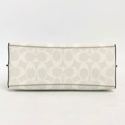 【中古品】【レディース】 COACH コーチ MOLLIE TOTE 25 IN SIGNATURE CANVAS C4250 モリートート ショルダーバッグ ハンドバッグ 鞄 180-261014-rs-04-fur カラー：ホワイト/ベージュ 万代Net店